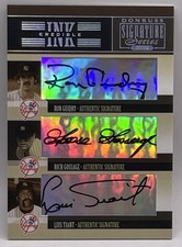 2005 Donruss Signature Series Guidry Gossage Tiant INKcredible Auto #IS-48