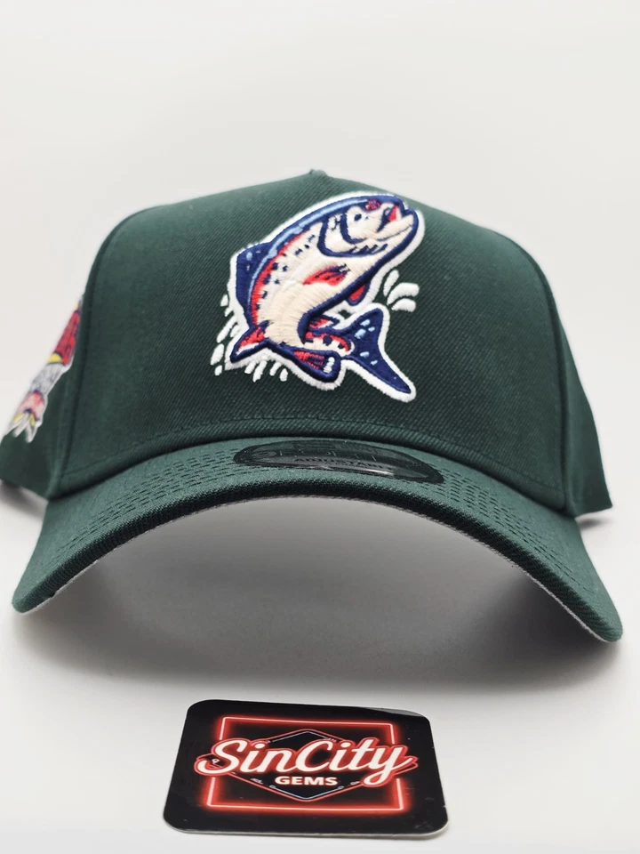 New Era Spokane Indians MiLB Exclusive Green 9FORTY A-Frame Snapback Hat Cap - Image 4 of 4