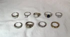 Vintage Sterling Silver Ladies Rings - Lot of 9 - K2037
