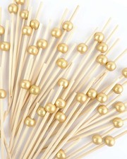 200pcs Fancy Toothpicks For Appetizers Gold Cocktail Picks For Party Decoration
