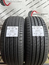 2 PNEUMATICI DI OCCASIONE 215/55/18 BARUM ESTIVE SEMINUOVE GOMME 215 55 18
