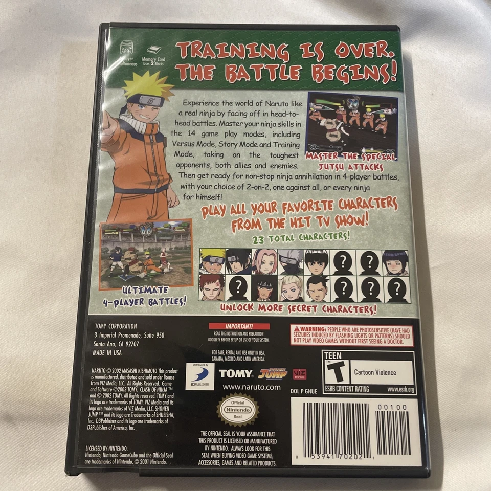 Naruto: Clash of Ninja 2 Nintendo GameCube 2006 Complete in Box CIB. Tested! - Image 2 of 4