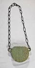 Vintage 1960's Brush McCoy Pottery Green Gold Hanging Planter