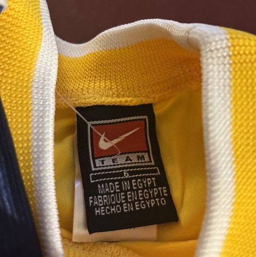Vtg 2001 Nike Team Yellow Blue Indiana Pacers NBA T Shirt Boys Sz 6 *New w/ Tags - Picture 7 of 10