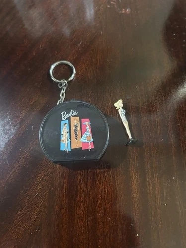 Vintage Barbie Hat Box & Doll Keychain Basic Fun 1999