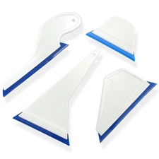 4 in 1 Window Tint Tools Handle Squeegee with Blue PU Bevel Blade Side Swipe