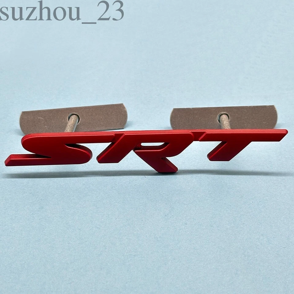 1X Insignia emblema SRT de rejilla delantera para SRT Hellcat rojo mate aleación de zinc con tornillo Foto 4 de 4