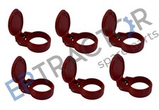 Tapón antipolvo acoplador rápido hidráulico hembra 6 piezas 1,49" (38 mm) plástico rojo