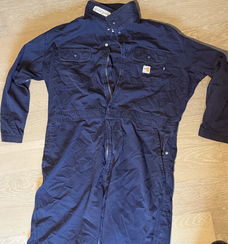 Carhartt FR 2XL Coveralls Mens Navy 391-20 FR Fire Resistant VGA **