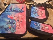 Lilo Stitch Backpack Angel W Pencil Bag Lunch Bag Full Size New