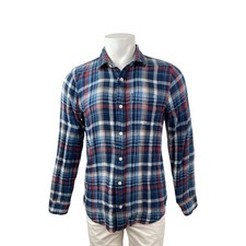 Abercrombie  Fitch Muscle Blue Long Sleeve Casual Button Down Shirt Top Size M