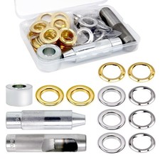 CNQLIS 50 Sets 3/4" Grommet Tool Kit, Grommet Setting Tool Copper Grommets Ey...