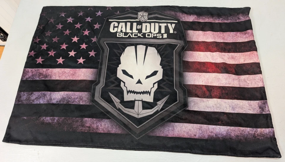 Call of Duty 黑色 OPS II 枕套射击游戏 Treyarch 出品 尺寸 29"x19" — 第 3/4 张图片