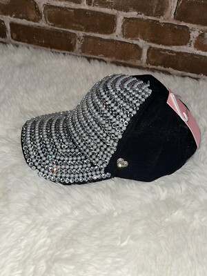 NWT Juicy Couture Rhinestone Pearls Hat bling women display picture 3