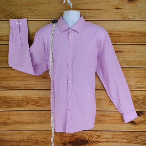 Tommy Hilfiger Dress Shirt Slim Fit Stretch Mens 2XL Pink Cotton Spread Collar - Picture 3 of 6