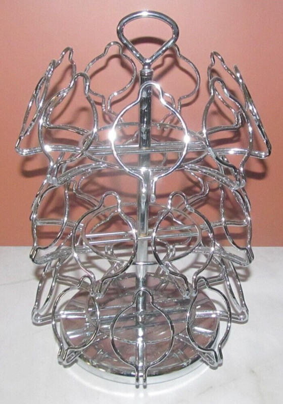 27 K-Cup Coffee Tea Pod Holder Carousel Stand Storage Display For Keurig Metal
