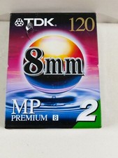 2 TDK 8mm Premium Grade MP 120 Minute Camcorder Tapes