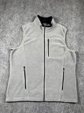 Eddie Bauer Fleece Vest Mens Size Large Full Zip Gray Outdoor Casual Hiking