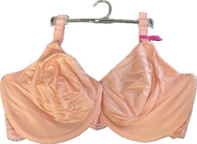 40DDD Maidenform Comfort Devotion Underwire Bra 09451 Pink W/ Lace Accents B120