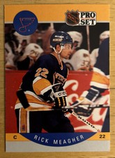 1990-91 NHL Pro Set Rick Meagher Hockey Card #267 St. Louis Blues VGEX