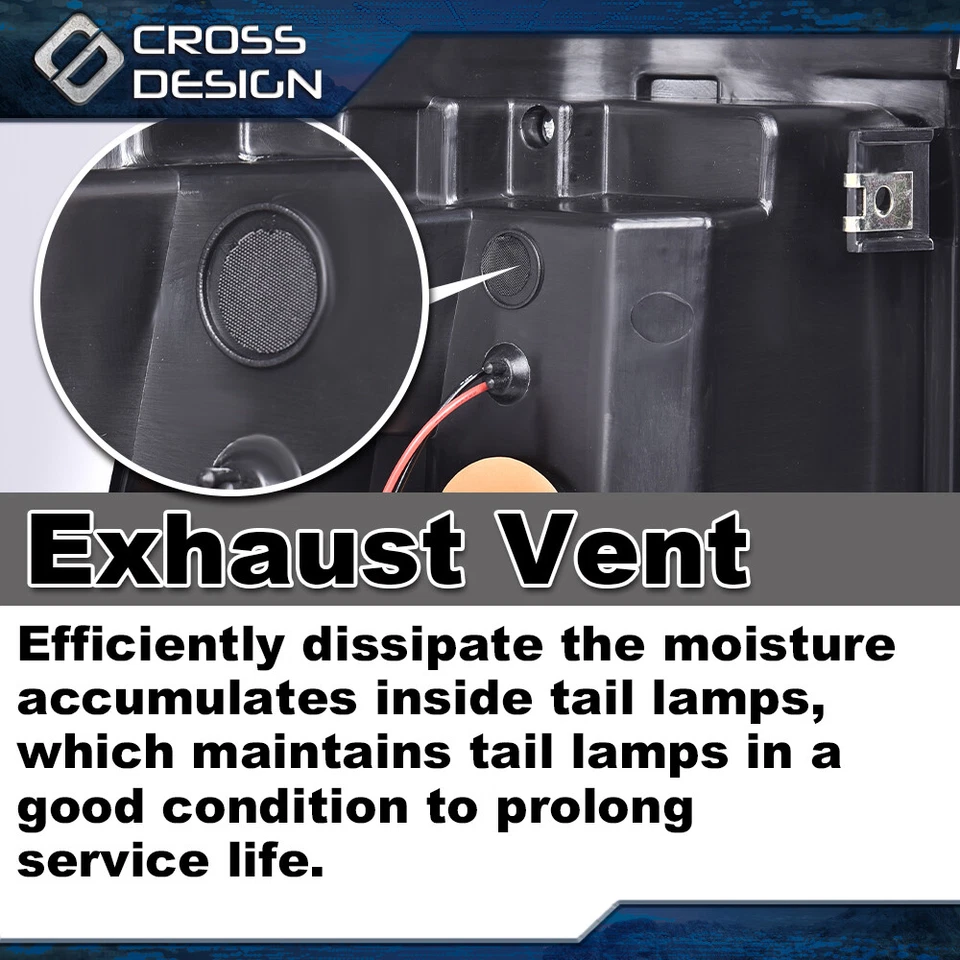 Luces traseras de tubo LED para Chevy Silverado 1500/GMC Sierra 99-02 lámparas de freno Foto 4 de 4