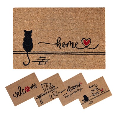 Katze Fußmatte Fußmatte Kokos Willkommen Eingang Matte Indoor Outdoor Haus 