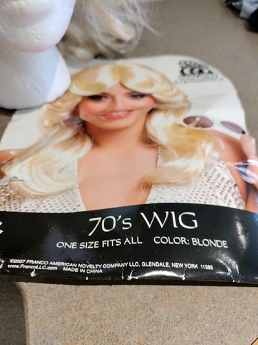 Blonde Costume Wig '70s Long Curl Adult princess Franco theater Halloween - Picture 3 of 7
