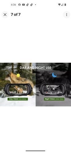 Dsoon Night Vision Day Binoculars for Hunting Model NV3182 - Picture 7 of 11