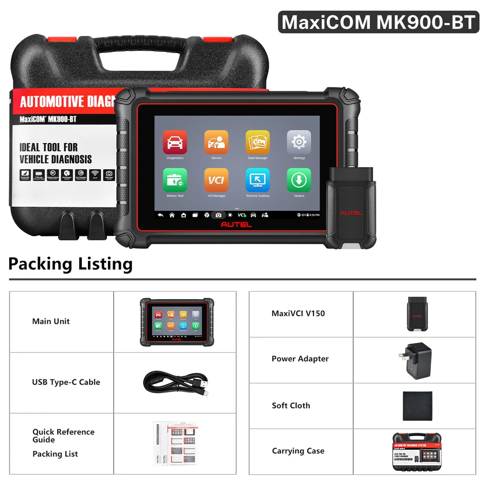2025 Autel MaxiCOM MK900BT PRO Auto Diagnostic Scanner Tool Up of MK900, MX900 - Image 2 of 4