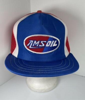 Vintage AMSOIL Mesh Trucker Hat Snapback Hat Baseball Cap USA Made