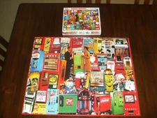 White Mountain 1000 Piece Jigsaw Puzzle ~ Rare HTF ~ Vending Machines ~ Complete