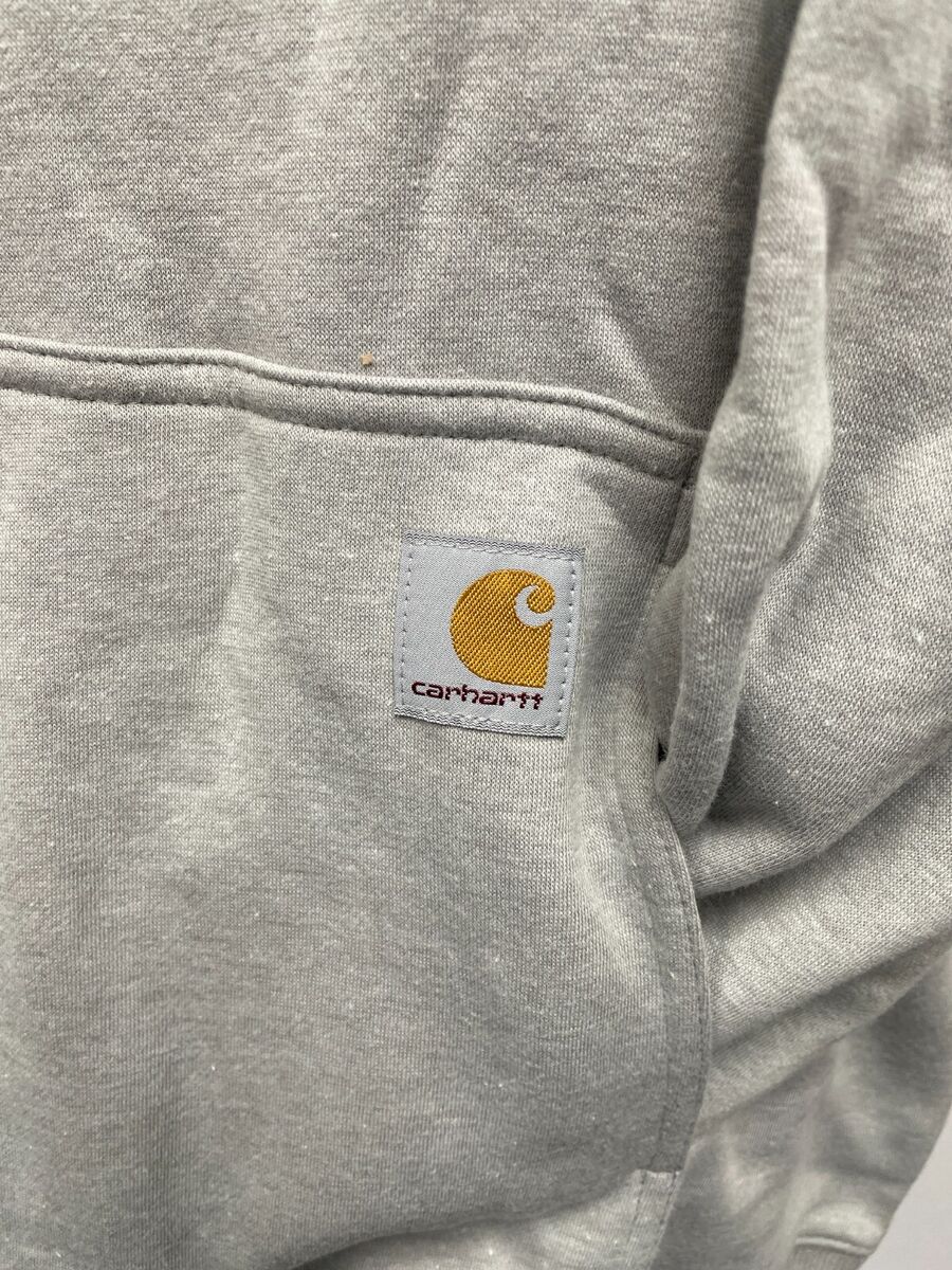 Carhartt Mens Gray Long Sleeve Relaxed Fit Full Zip Jacket Carhartt Mens Gray Long Sleeve Relaxed Fit Full Zip Jacket