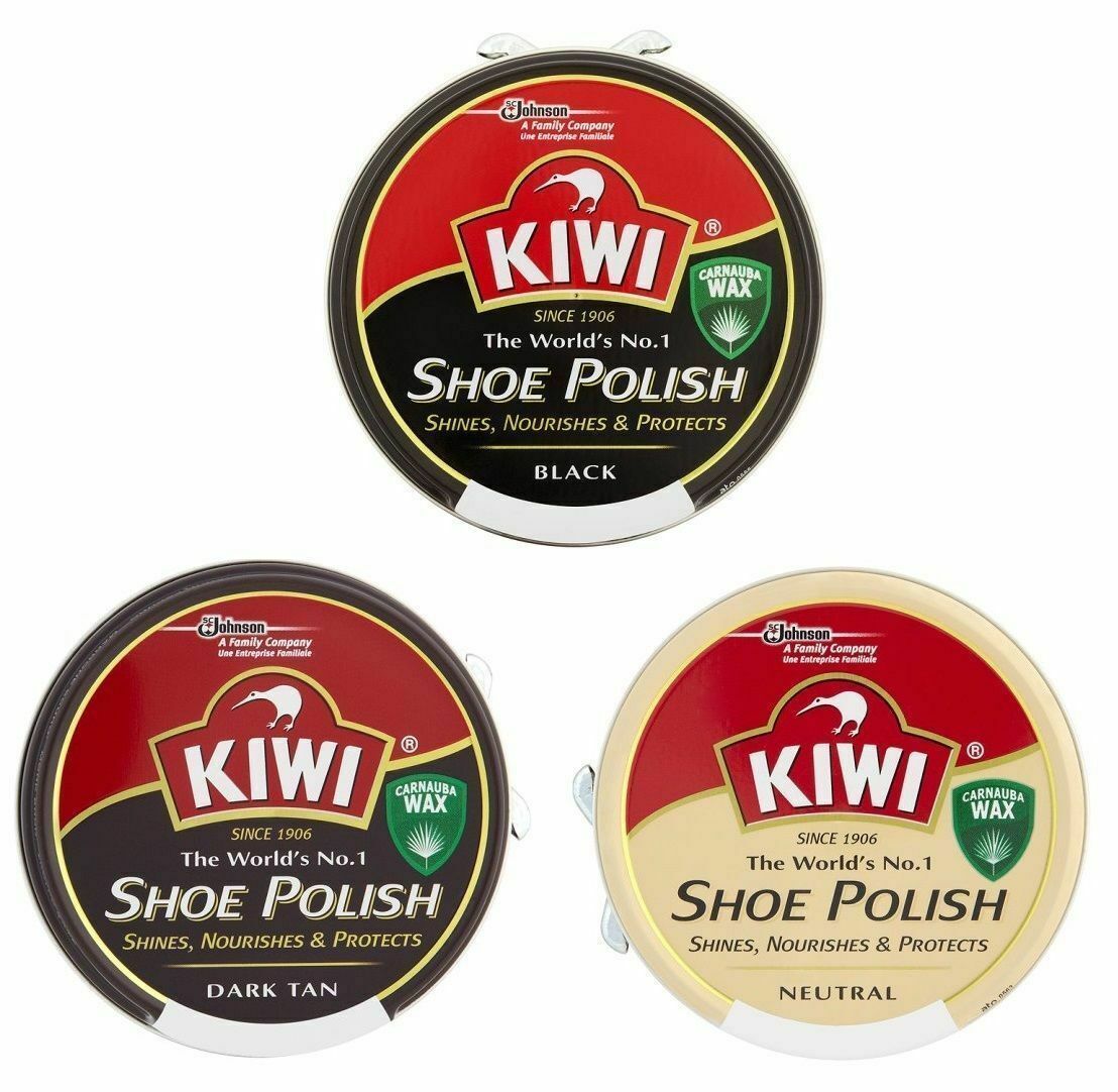 Leather Kiwi Shine And Protect Neutral Kiwi Shoe Polish Black