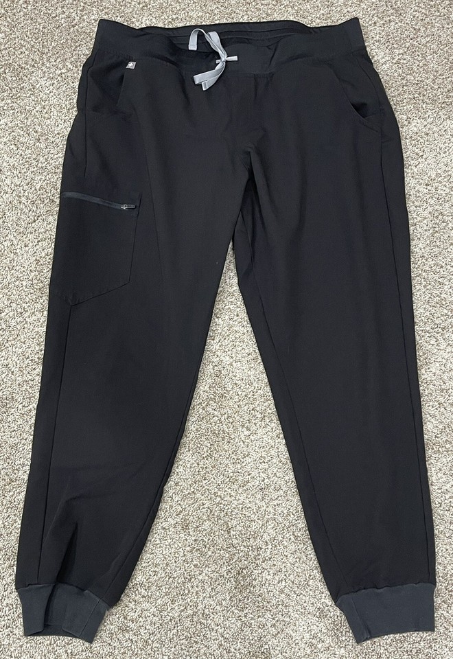 FIGS Scrub Pants Zamora Jogger Womens Size XLarge Black Style W18SW2005