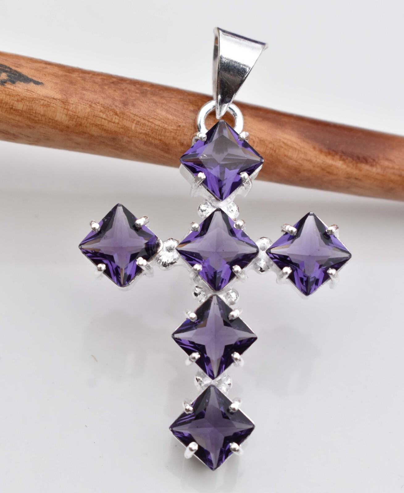 Purple Amethyst 925 Sterling Silver Gemstone Handmade Gift Women Pendant S-2.10