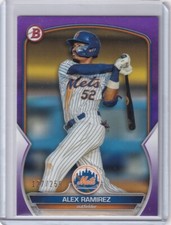 Alex Ramirez 2023 Bowman Draft Chrome Prospect Purple Refractor #BP-50 NY Mets