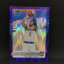 2020-21 Donruss Optic Obi Toppin Purple Shock Rated Rookie #158 RC Knicks A-12