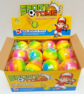 12 x Softball Regenbogen, Bälle,  7,5 cm,  Spielball,  Rainbow, Pool, Mitgebsel
