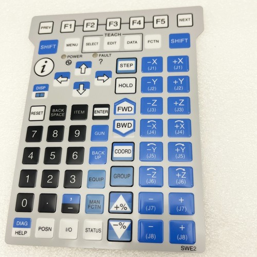 For Fanuc A05B-2255-C100#ESW teach pendant keypad SWE2 overlay+rubber sleeve New - 第 10/20 張圖片