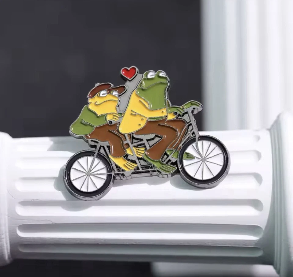 Frog And Toad Motorcycle 1pc Pin Double Rubber Pin Backer Love Fun FREE SHIPPING - Image 4 of 4