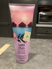 Bath  Body Works 'Tahiti Pink Lily  Bamboo' Body Cream RARE Retired HTF 8 Oz