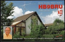 QSL Radio CARD "HB9BRU, Stemma, Giura, Peter Wirthlin, Casa/Antenna", CH (Q6100)
