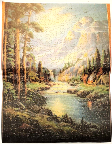RARE Madmar Quality Co. Interlox Wood Jigsaw Puzzle REFLECTIONS 300+ Pieces USA
