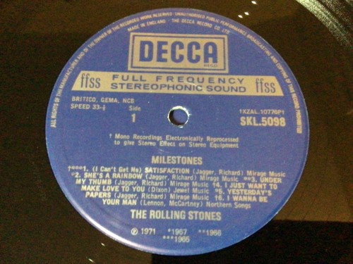 THE ROLLING STONES~milestones DECCA 1971~Original UK import~ (LP) Nm / (JKT) Vg+ - Imagen 5 de 8