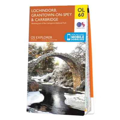 Ordnance Survey Explorer OL60 LOCHINDORB, GRANTOWN ON SPEY Map scale 1:25 000