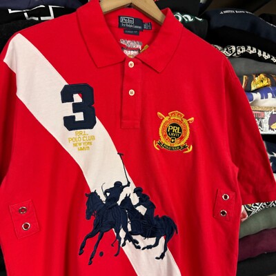 【イギリス国旗】ラルフローレン　ポロシャツ　mercer polo team VINTAGE POLO RALPH LAUREN SHIRT MERCER TEAM #3 POLO CLUB NEW