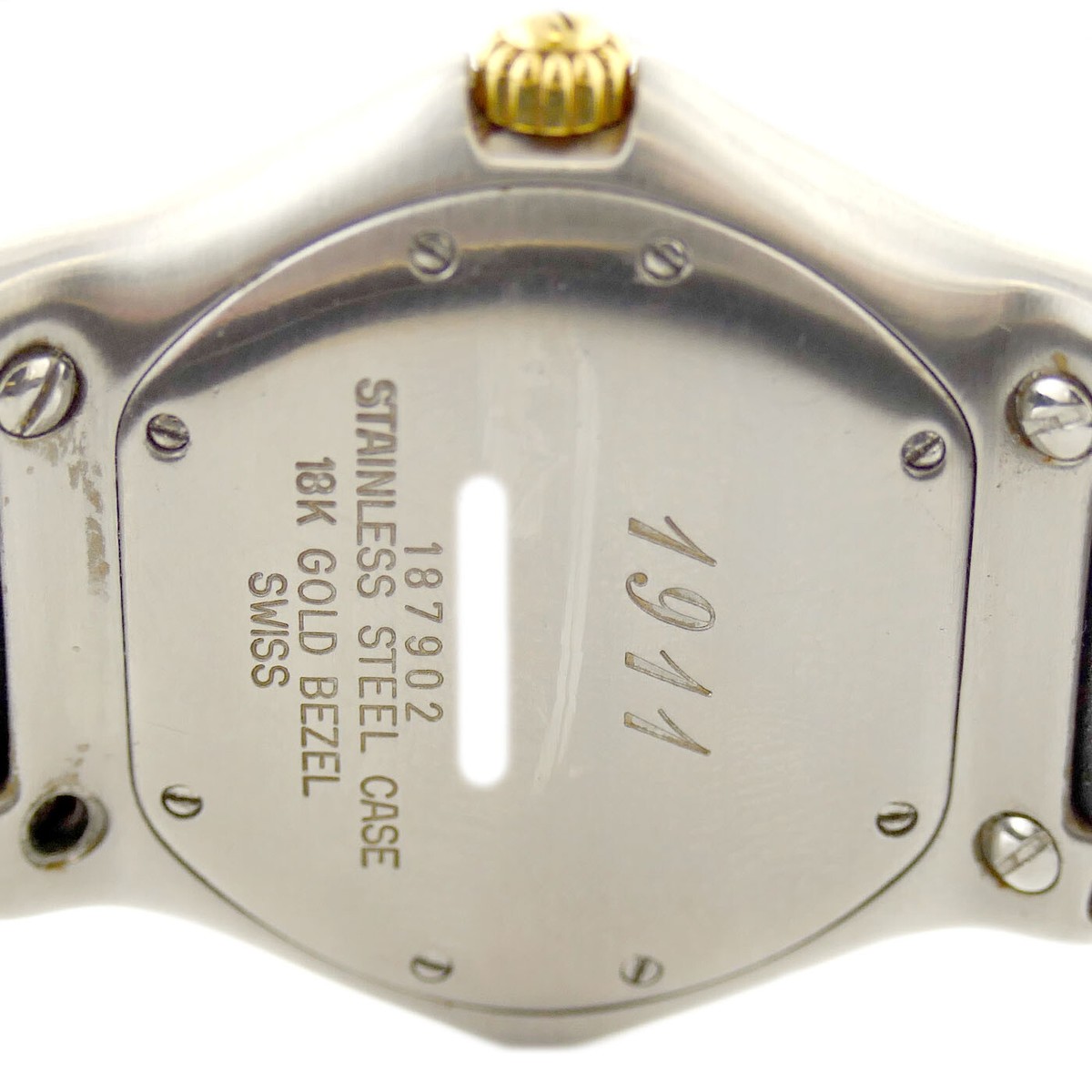 EBEL 1911 187902 QUARTZ BEIGE DIAL 2-TONE 18K GOLD BEZEL