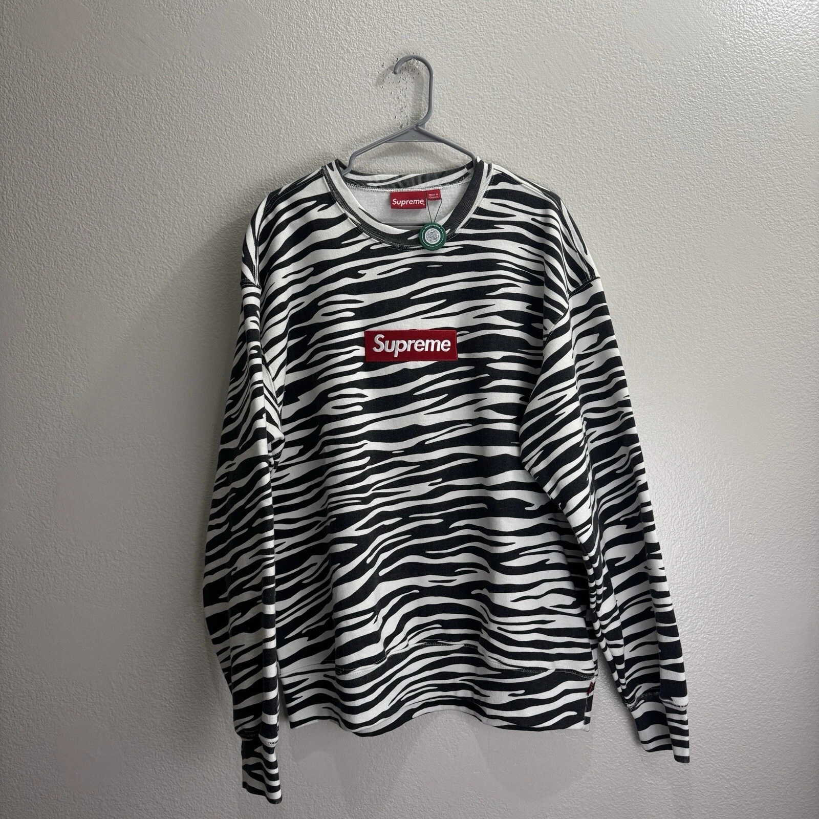 Col rond logo Supreme Box (FW22) zèbre taille XL