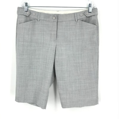 Express Design Studio Womens Shorts 10 Gray Editor Flat Front Pockets Workwear