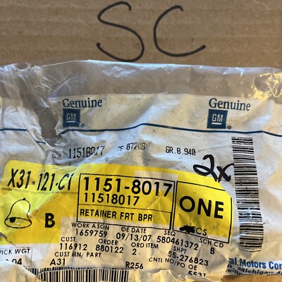 Genuine GM Fender Liner Retainer 11518017 NOS QTY2 | eBay